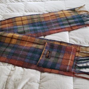 Wool Tartan Plaid Pocket Scarf